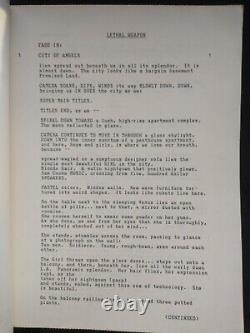 Lethal Weapon (1986) Original Shane Black Movie Script / Final Draft