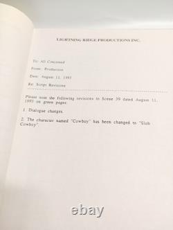Lightning Jack 1994 Production Used Camera Department Original Movie Film Script