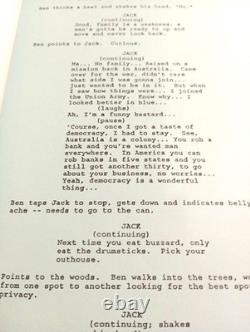 Lightning Jack 1994 Production Used Camera Department Original Movie Film Script