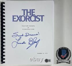 Linda Blair Signed The Exorcist Complete Movie Script C Autograph Regan BAS COA