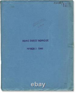 Lloyd Bacon HOME SWEET HOMICIDE Original screenplay for the 1946 film #146888