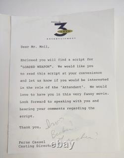 Loaded Weapon Multiple Drafts Movie Scripts & Casting Letter Richard Moll 91/92