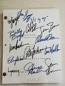 Lord of the Rings Fellowship of the Ring Movie Script signed by the Cast withCOA