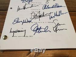 Lord of the Rings LOTR Fellowship MOVIE SCRIPT CAST SIGNEDx14 withCOA Autographed