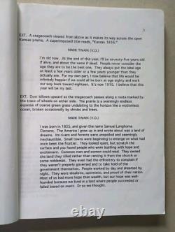 MARK TWAIN REMEMBERS Thomas Hauser Unproduced Movie Script based on his novel