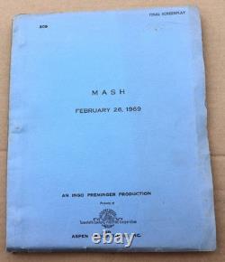 MASH 1969 Original Movie Script Screenplay with Cover by Ring Lardner Jr. RARE