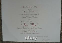 MGM David Weisz Auction catalogs Ben Hur Film Script Program Invitation Tags +