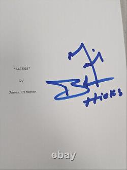MICHAEL BIEHN Signed ALIENS Full Movie SCRIPT Hicks Autograph BAS JSA QR