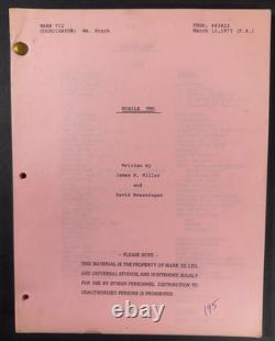 MOBILE TWO / James M. Miller David Moessinger 1975 TV Movie Script