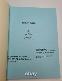 MONEY TALKS / Joel Cohen 1996 Screenplay, Chris Tucker action comedy film