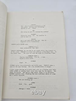 MONKEY SHINES / Michael Stewart 1987 Screenplay, George A. Romero horror film