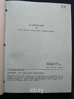 MR. SATURDAY NIGHT ORIGINAL SCRIPT for BILLY CRYSTAL Comedy Film