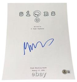 M. Night Shyamalan Signed Autograph Signs Full Movie Script Screenplay Beckett
