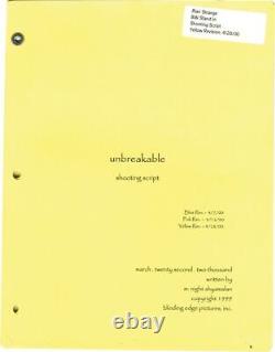 M Night Shyamalan UNBREAKABLE Screenplay archive for the 2000 film copy #131922
