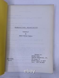 Manhattan Heartache Unproduced Movie Script Ernest A. Charles Point Of Terror