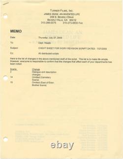 Mark Rydell JAMES DEAN JAMES DEAN AN INVENTED LIFE Original screenplay #164078