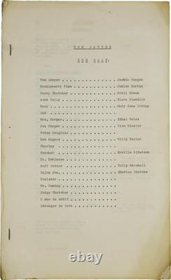 Mark Twain TOM SAWYER Original screenplay for the 1930 film #147544