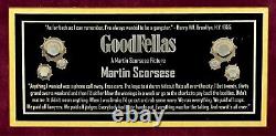 Martin Scorsese (Goodfella's) signed movie script custom framed display-Beckett