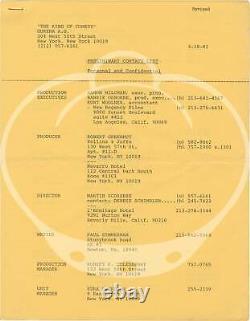 Martin Scorsese KING OF COMEDY Original screenplay for the 1982 film #160251