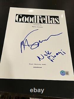 Martin Scorsese Signed Autograph Movie Script Goodfellas Beckett Bas Coa Auto A1