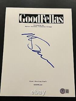 Martin Scorsese Signed Autograph Movie Script Goodfellas Beckett Bas Coa Auto D