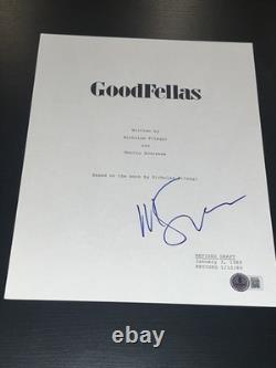 Martin Scorsese Signed Autograph Movie Script Goodfellas Beckett Bas Coa Auto D