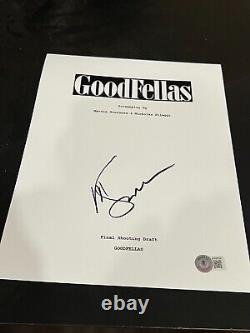 Martin Scorsese Signed Autograph Movie Script Goodfellas Beckett Bas Coa Auto F