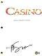 Martin Scorsese Signed Casino Full Movie Script Authentic Autograph Beckett