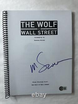 Martin Scorsese Signed Movie Script Wolf Of Wall Street Dicaprio Beckett Bas E
