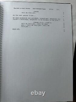 Martin Scorsese Signed Movie Script Wolf Of Wall Street Dicaprio Beckett Bas E
