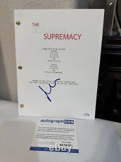 Matt Damon Autographed The Bourne Supremacy Movie Script Full (Autograph COA)