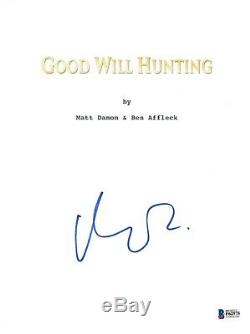 Matt Damon Signed Autograph GOOD WILL HUNTING Movie Script Beckett BAS COA