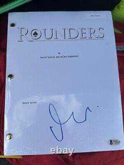 Matt Damon Signed Autograph Rounders Movie Script Full Screenplay Beckett COA