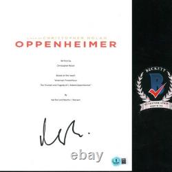 Matt Damon Signed Oppenheimer Full Movie Script Autograph Beckett Bas Coa