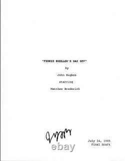 Matthew Broderick Signed Autograph FERRIS BUELLER'S DAY OFF Movie Script COA VD