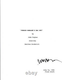 Matthew Broderick Signed Autograph FERRIS BUELLER'S DAY OFF Movie Script COA VD