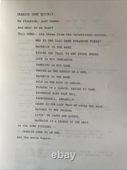 Maverick A Western By William Goldman Movie Script 1993 Stars Mel Gibson