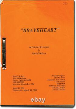 Mel Gibson BRAVEHEART Original screenplay for the 1995 film 1994 #144358