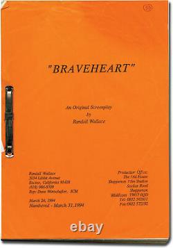 Mel Gibson BRAVEHEART Original screenplay for the 1995 film 1994 #144358