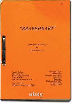 Mel Gibson BRAVEHEART Original screenplay for the 1995 film 1994 #144358