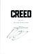 Michael B Jordan Signed Autographed Creed Movie Script Coa Ab