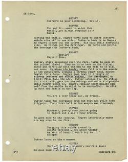 Michael Curtiz COMANCHEROS Original screenplay for the 1961 film #145982