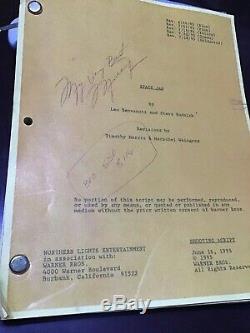 Michael Jordan Autographed(copy) Movie Space Jam Shooting Script Rare Psa Coa