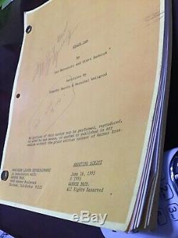 Michael Jordan Autographed(copy) Movie Space Jam Shooting Script Rare Psa Coa