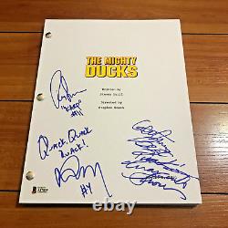 Mighty Ducks Signed Full Movie Script By 3 Cast Beckett Bas Coa & Proof Photos