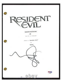 Milla Jovovich Signed Autographed RESIDENT EVIL Full Movie Script PSA/DNA COA