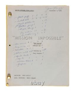 Mission Impossible Set of Four Bound Production Scripts with Promotional Still
