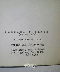 Movie Movie (Double Feature) 1977 Manuscript 2nd Draft Gelbart Keller Script HTF