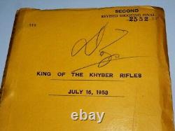 Movie Script 1953 King Of Khyber Rifles Darryl Zanuck Signed Vintage Original