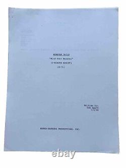 Movie Script MONSTER TAILS Mind Over Monster HANNA-BARBERA PRODUCTIONS INC